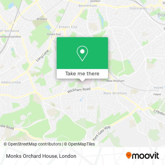 Monks Orchard House map