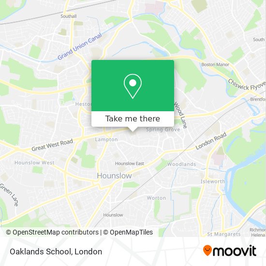 Oaklands School map