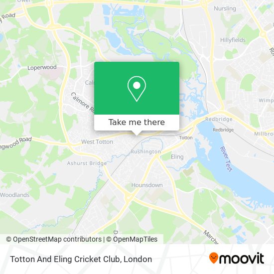 Totton And Eling Cricket Club map