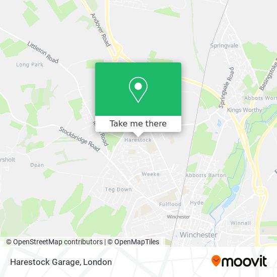 Harestock Garage map