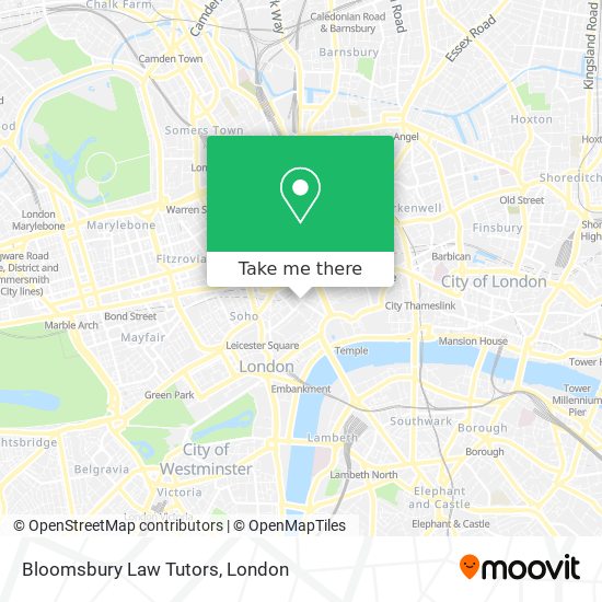 Bloomsbury Law Tutors map