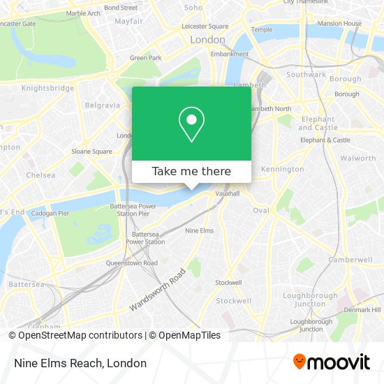Nine Elms Reach map