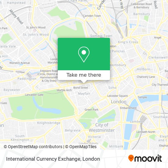 International Currency Exchange map