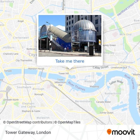 Tower Gateway map