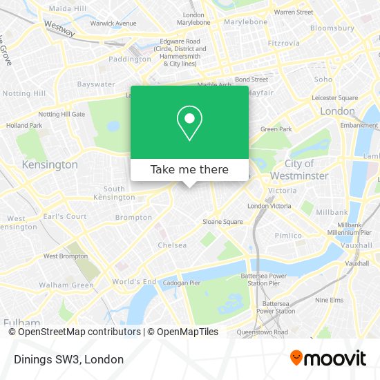 Dinings SW3 map