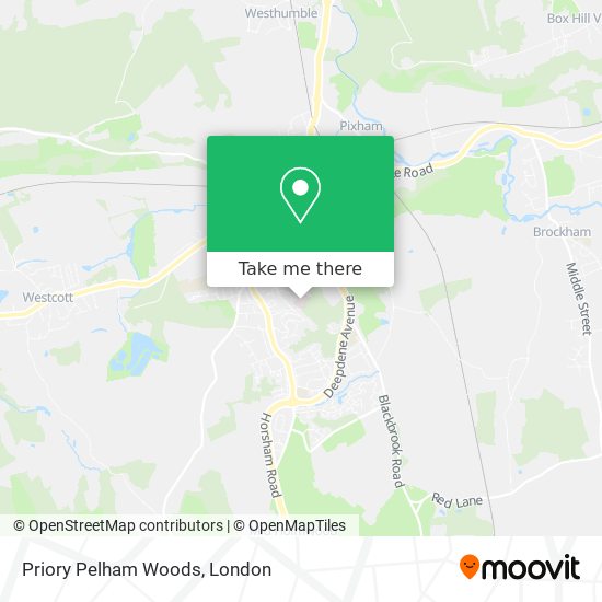 Priory Pelham Woods map