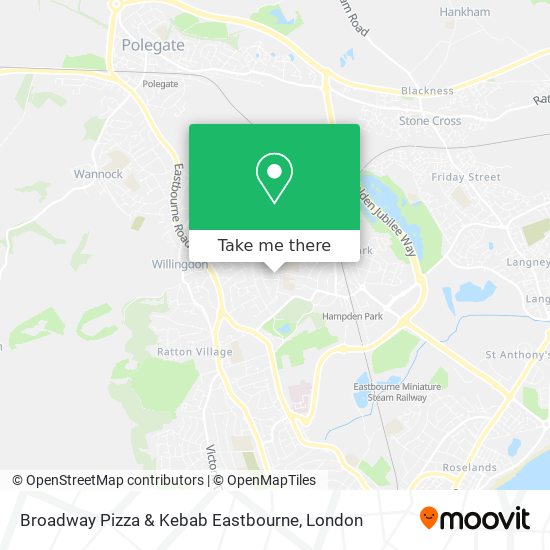 Broadway Pizza & Kebab Eastbourne map