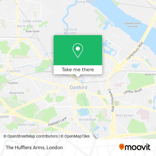 The Hufflers Arms map