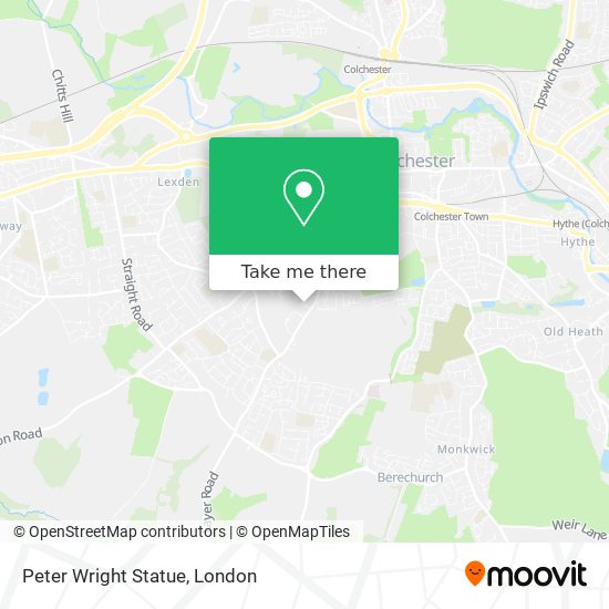 Peter Wright Statue map