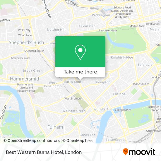 Best Western Burns Hotel map