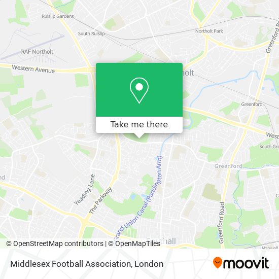 Middlesex Football Association map