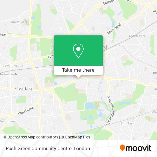 Rush Green Community Centre map