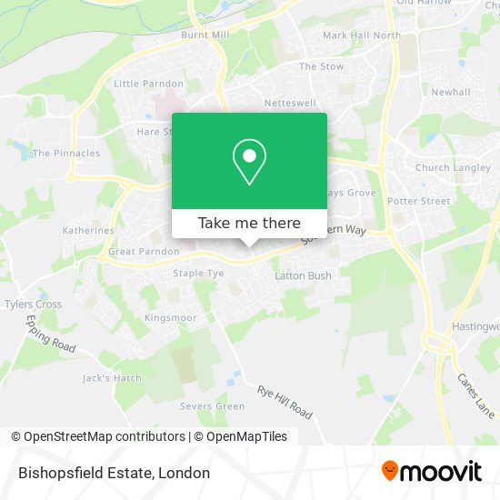 Bishopsfield Estate map