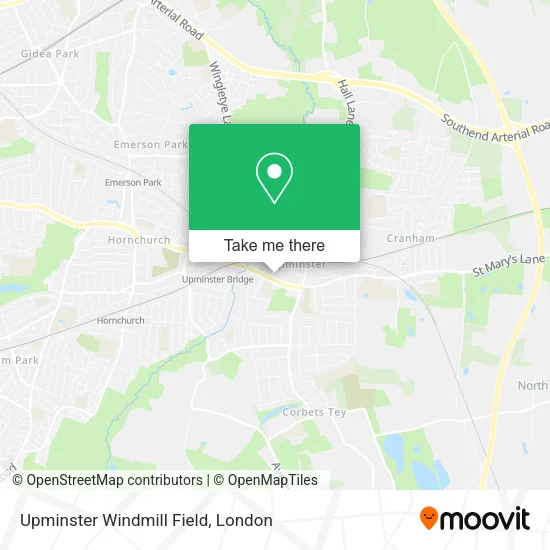 Upminster Windmill Field map