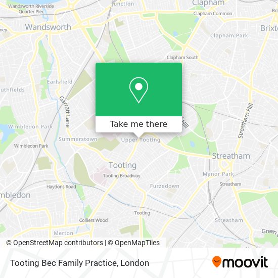 Tooting Bec Family Practice map