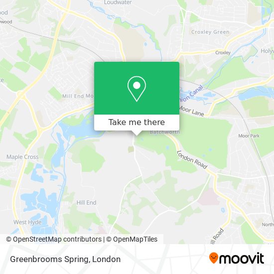 Greenbrooms Spring map
