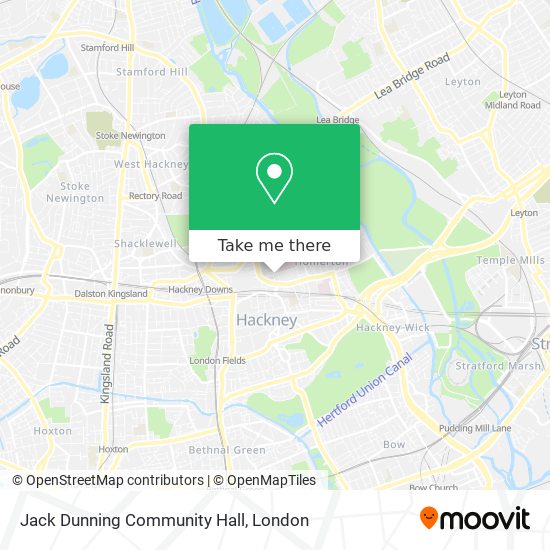 Jack Dunning Community Hall map
