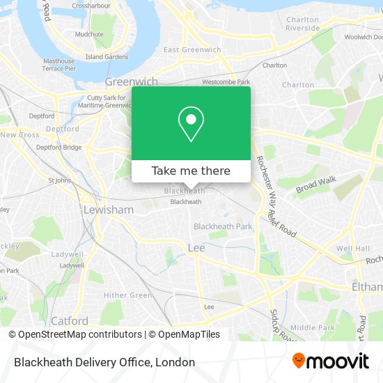 Blackheath Delivery Office map