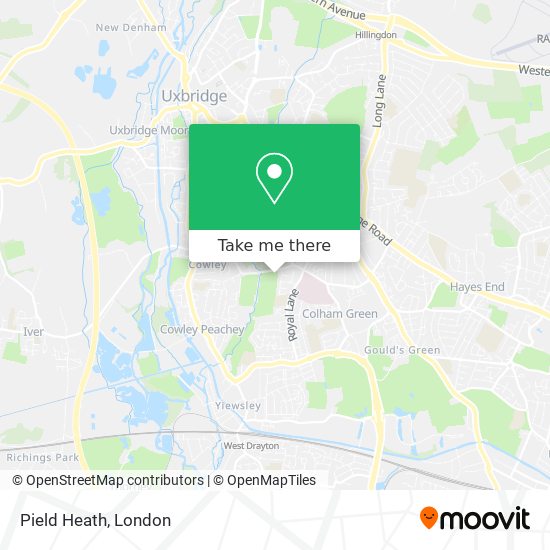 Pield Heath map