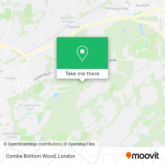 Combe Bottom Wood map