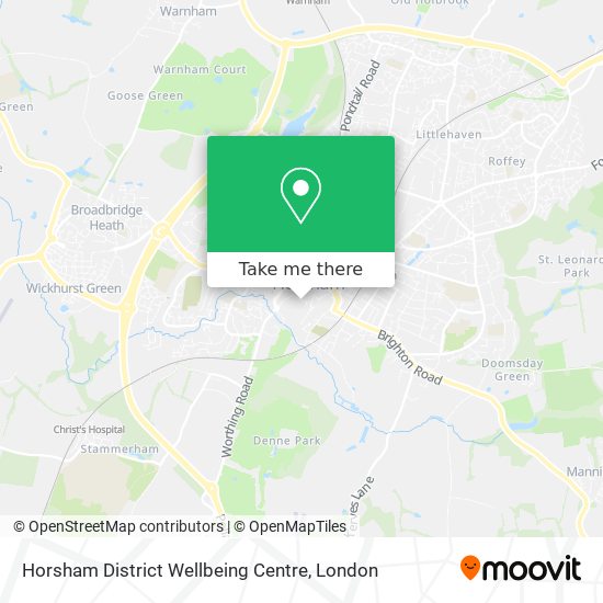 Horsham District Wellbeing Centre map