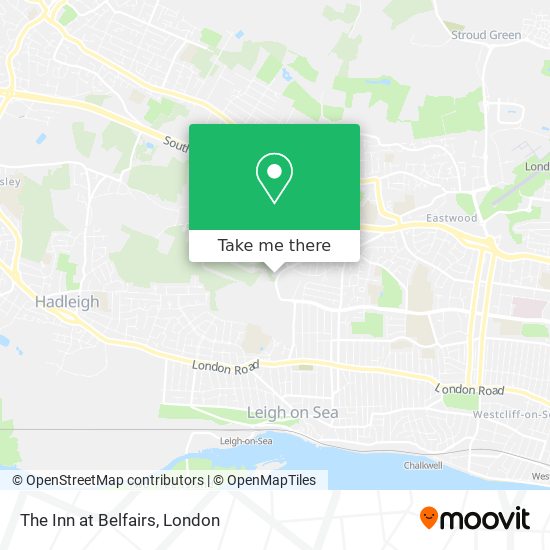 The Inn at Belfairs map