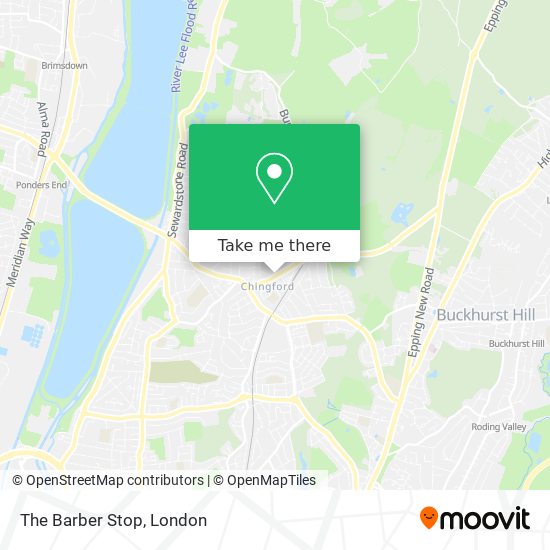 The Barber Stop map