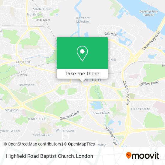 Highfield Road Baptist Church map