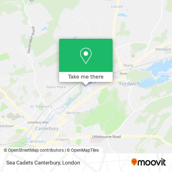 Sea Cadets Canterbury map