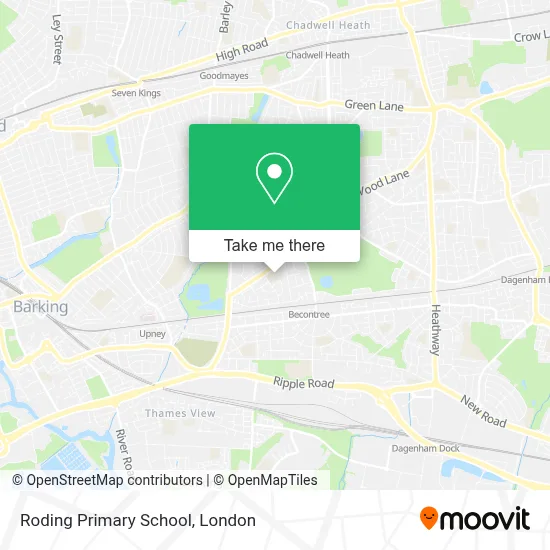 Roding Primary School map