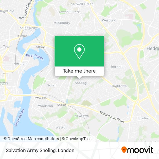 Salvation Army Sholing map