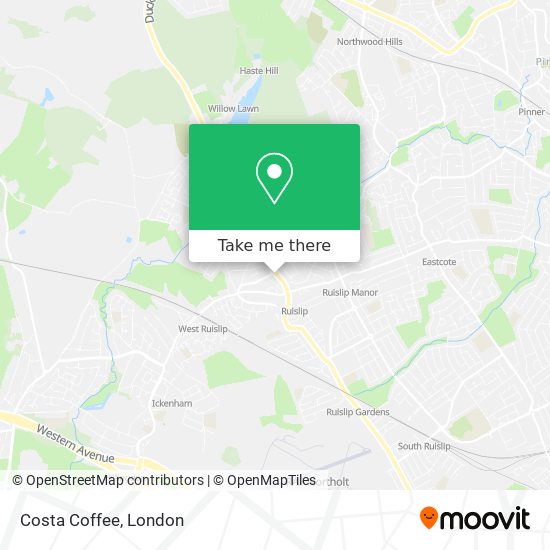 Costa Coffee map