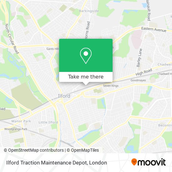 Ilford Traction Maintenance Depot map