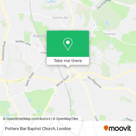 Potters Bar Baptist Church map