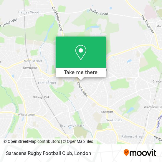 Saracens Rugby Football Club map