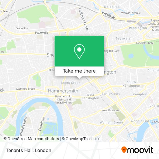 Tenants Hall map