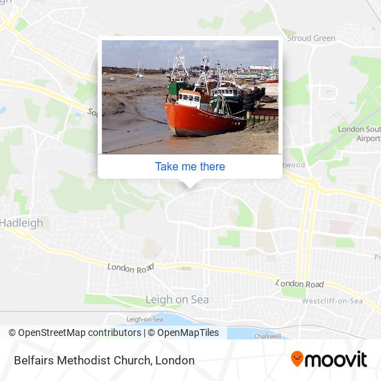 Belfairs Methodist Church map