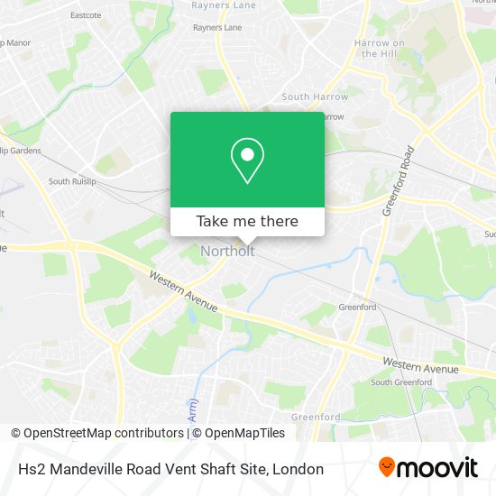 Hs2 Mandeville Road Vent Shaft Site map