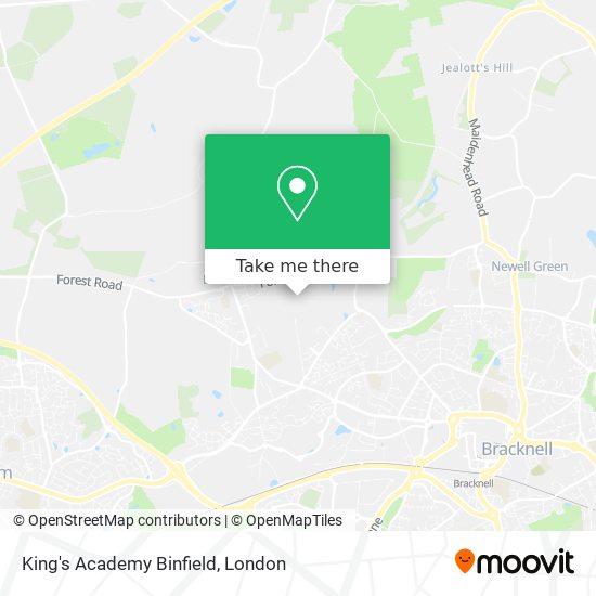 King's Academy Binfield map
