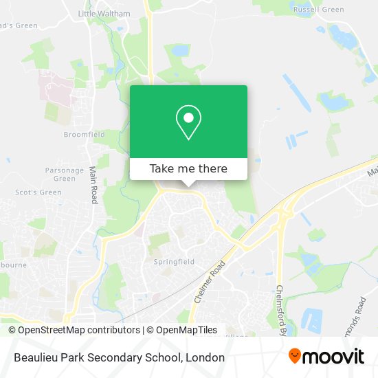 Beaulieu Park Secondary School map