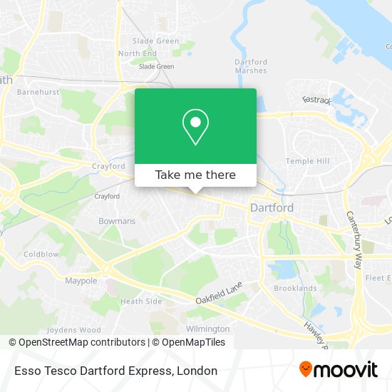Esso Tesco Dartford Express map