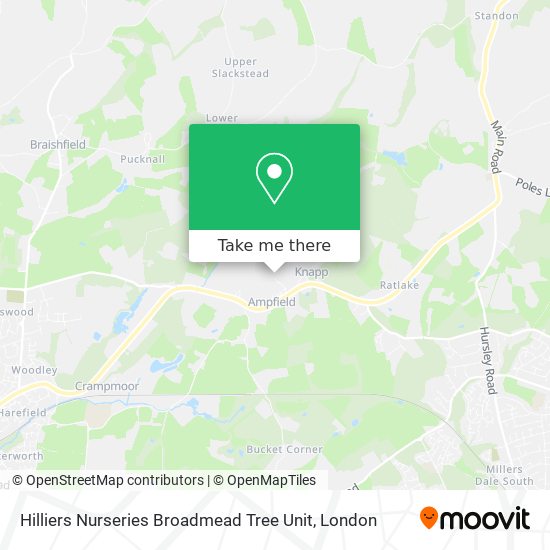 Hilliers Nurseries Broadmead Tree Unit map