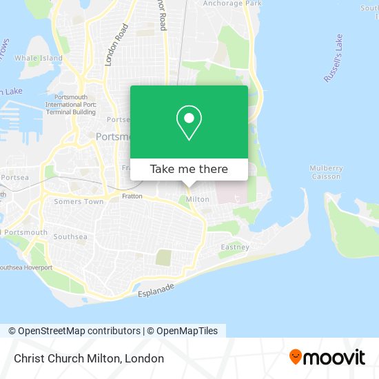 Christ Church Milton map