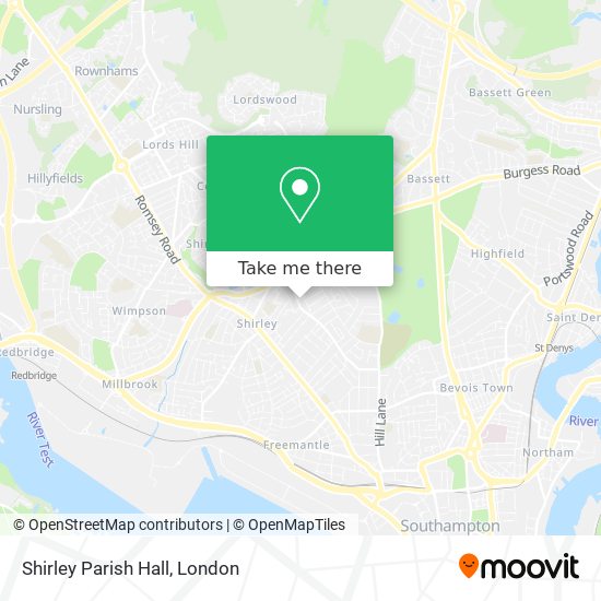 Shirley Parish Hall map