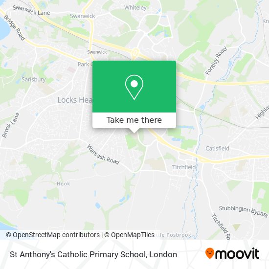 St Anthony's Catholic Primary School map