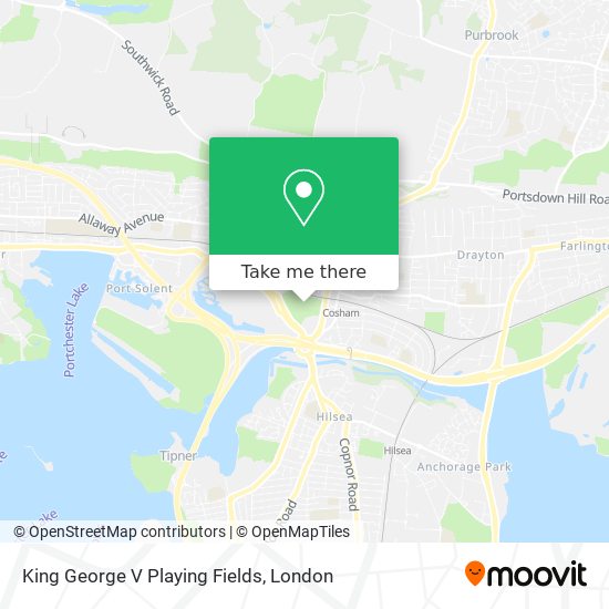King George V Playing Fields map