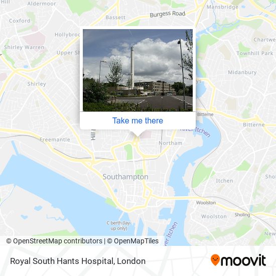 Royal South Hants Hospital map