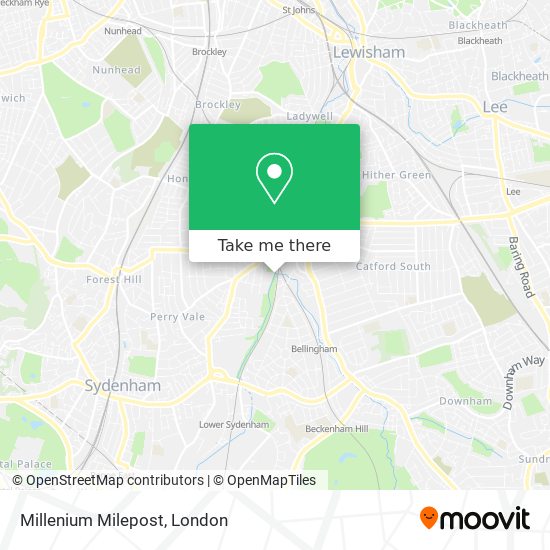 Millenium Milepost map