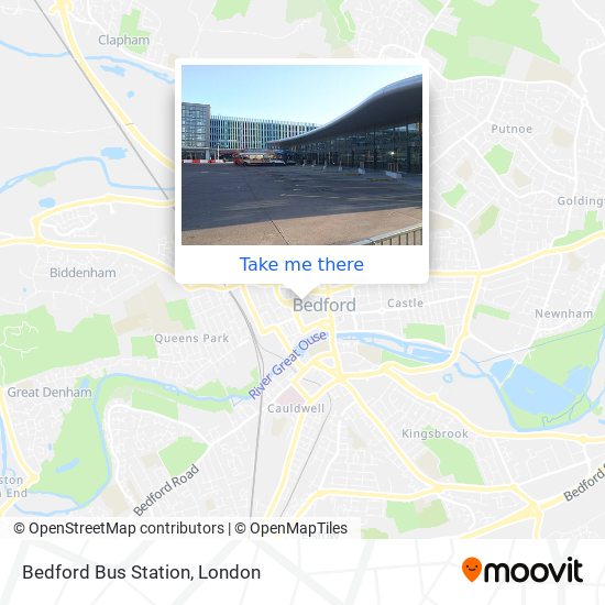 Bedford Bus Station map