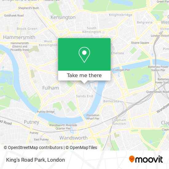 King's Road Park map